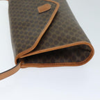 CELINE Macadam Canvas Shoulder Bag PVC Brown Auth 74607