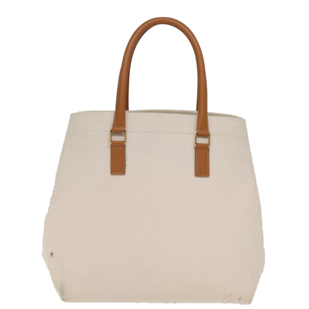 CELINE Horizontal Cabas Tote Bag Canvas Cream  74667