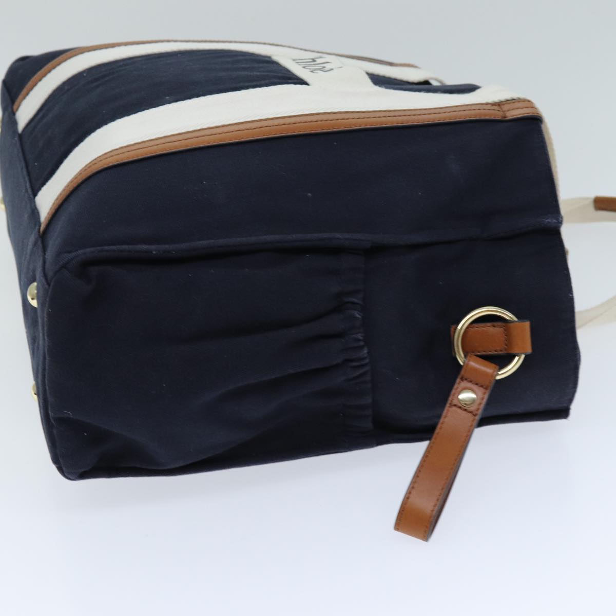 Chloe Tote Bag Canvas 2way Navy 74668