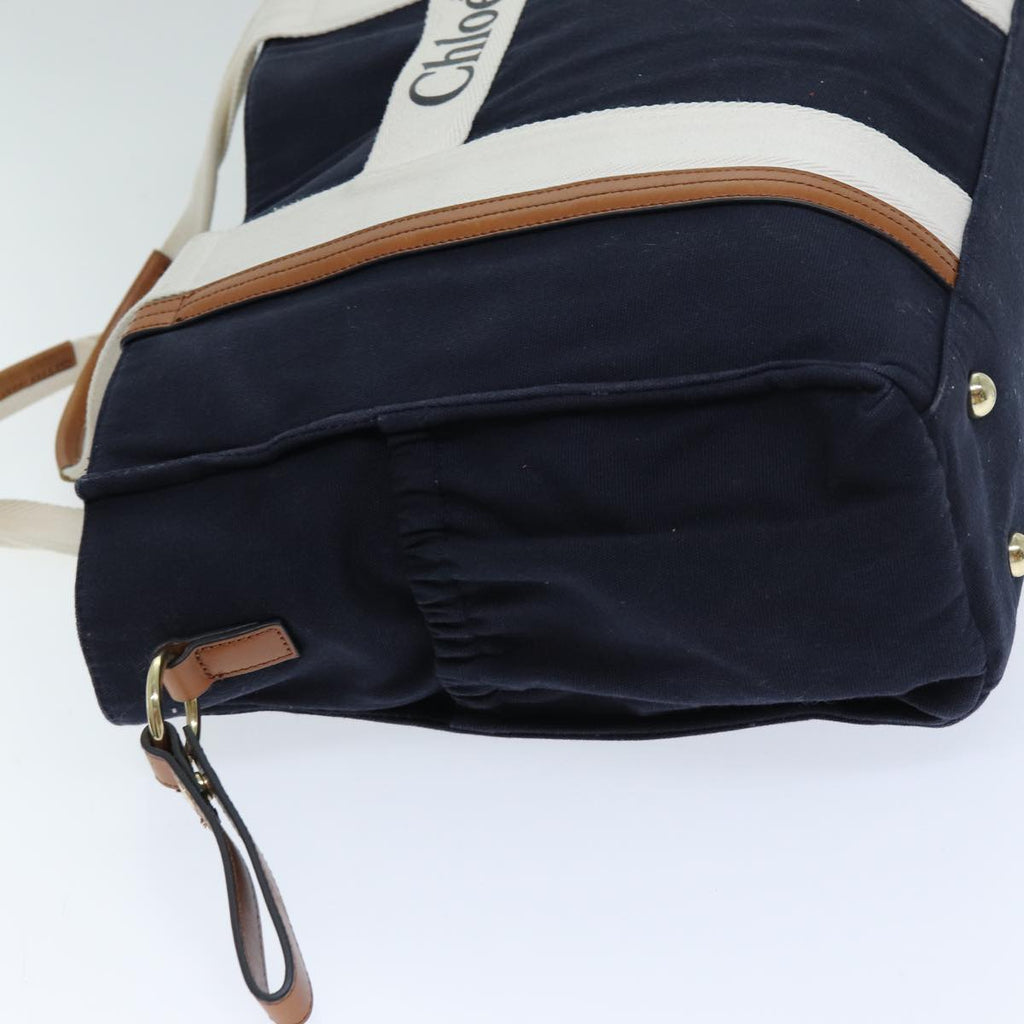 Chloe Tote Bag Canvas 2way Navy 74668