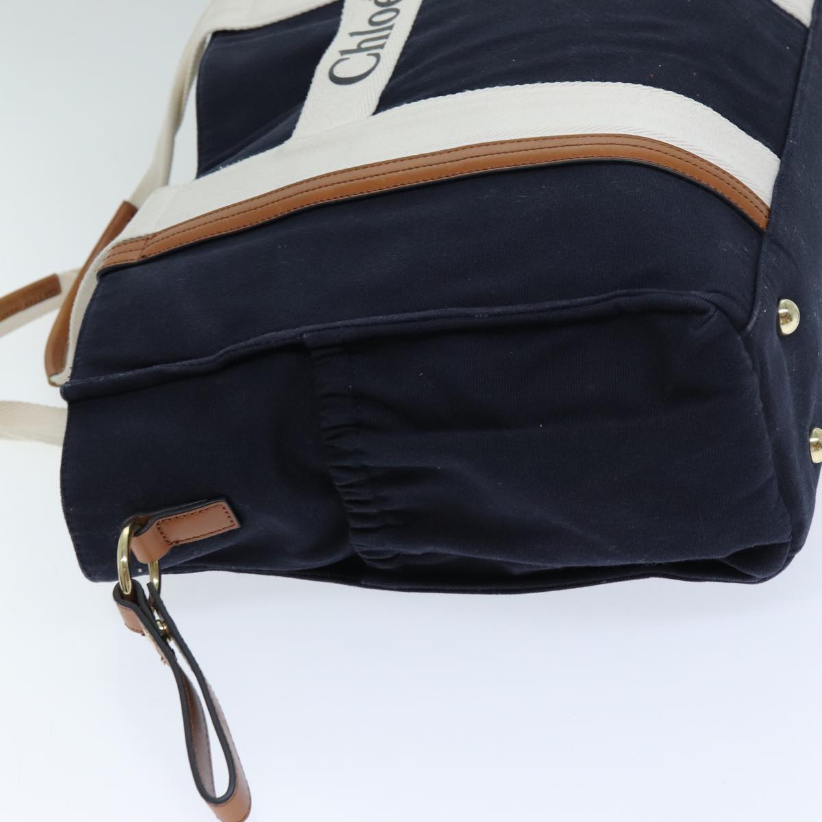 Chloe Tote Bag Canvas 2way Navy 74668
