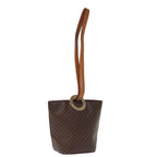 CELINE Macadam Canvas Shoulder Bag PVC Brown  74685