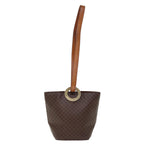 CELINE Macadam Canvas Shoulder Bag PVC Brown  74685