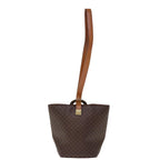 CELINE Macadam Canvas Shoulder Bag PVC Brown  74685