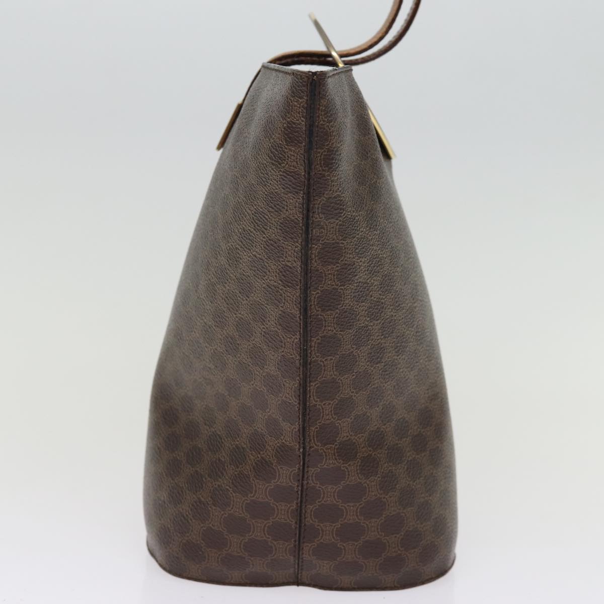 CELINE Macadam Canvas Shoulder Bag PVC Brown  74685