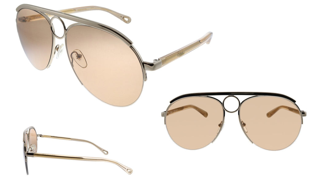 Chloe CE152S Rose Gold Aviator Sunglasses