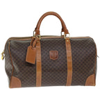 CELINE Macadam Canvas Boston Bag PVC Brown  74734