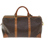 CELINE Macadam Canvas Boston Bag PVC Brown  74734