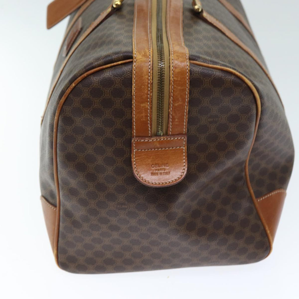 CELINE Macadam Canvas Boston Bag PVC Brown  74734
