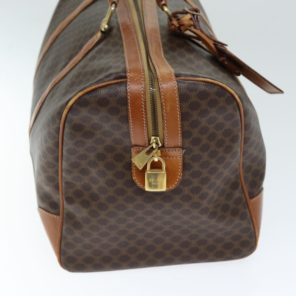 CELINE Macadam Canvas Boston Bag PVC Brown  74734