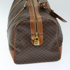 CELINE Macadam Canvas Boston Bag PVC Brown  74734