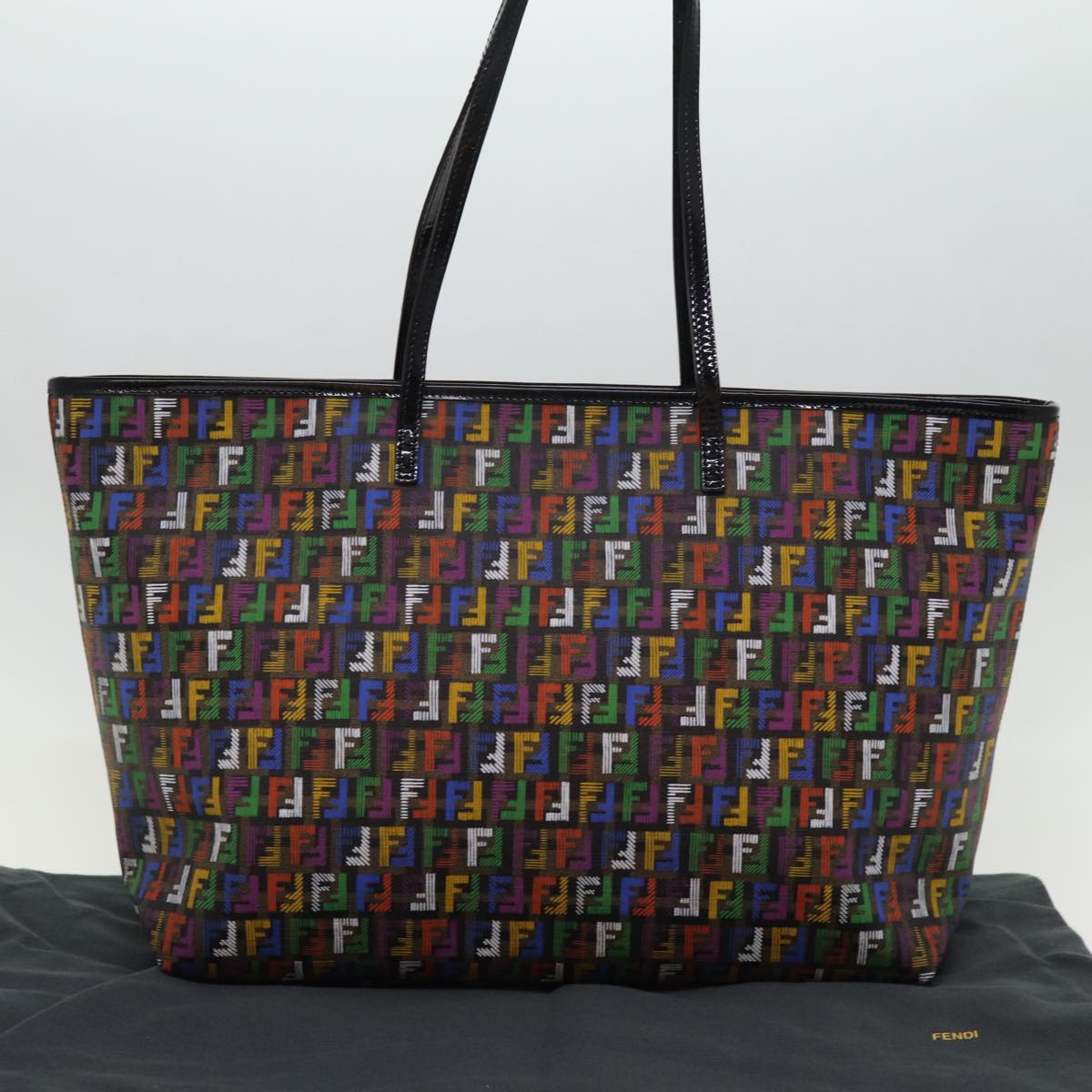 FENDI Zucchino Canvas Tote Bag Multicolor74808