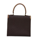 CELINE Macadam Canvas Hand Bag PVC Leather Brown Auth 74833