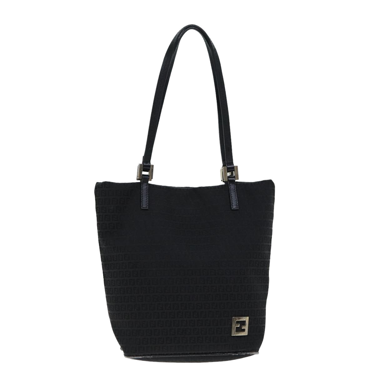 FENDI Zucchino Canvas Hand Bag Black74840