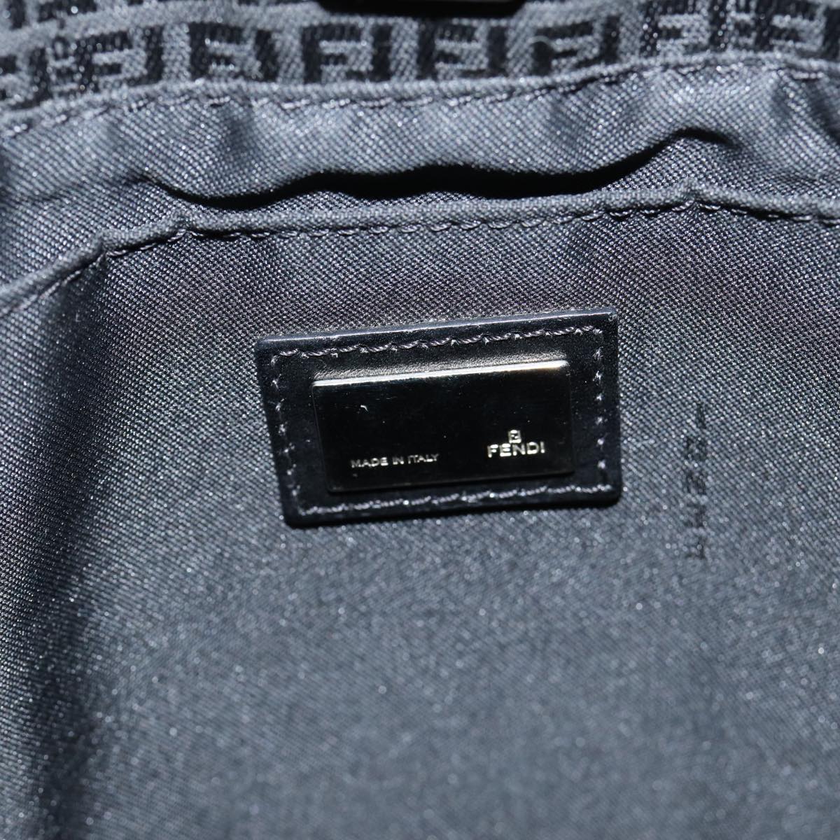 FENDI Zucchino Canvas Hand Bag Black74840