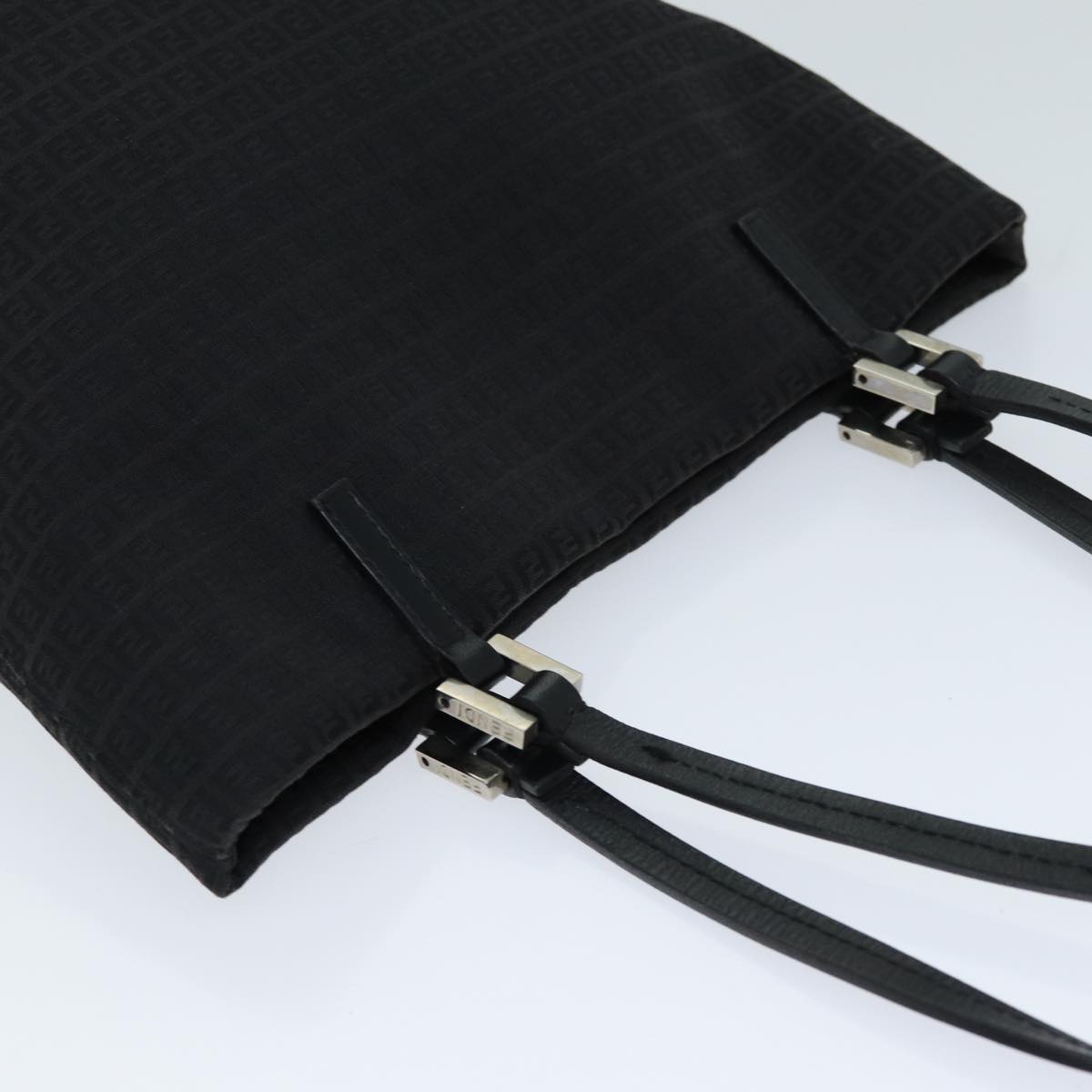 FENDI Zucchino Canvas Hand Bag Black74840