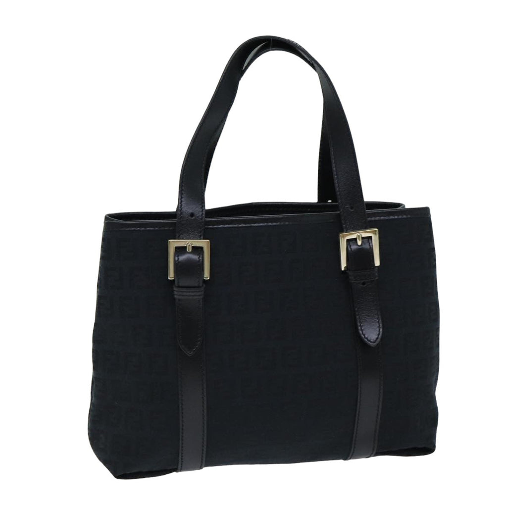 FENDI Zucchino Canvas Hand Bag Black74841