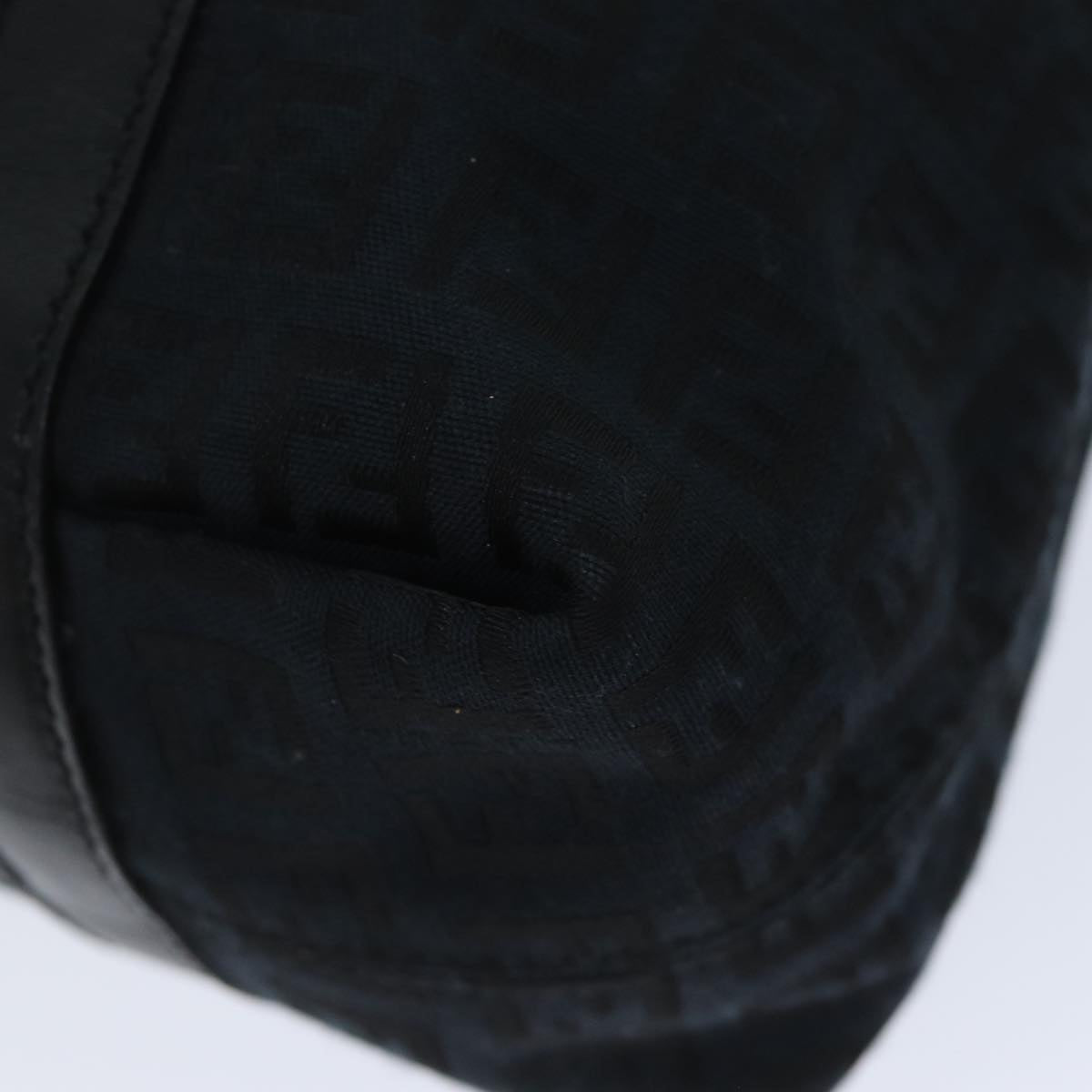 FENDI Zucchino Canvas Hand Bag Black74841