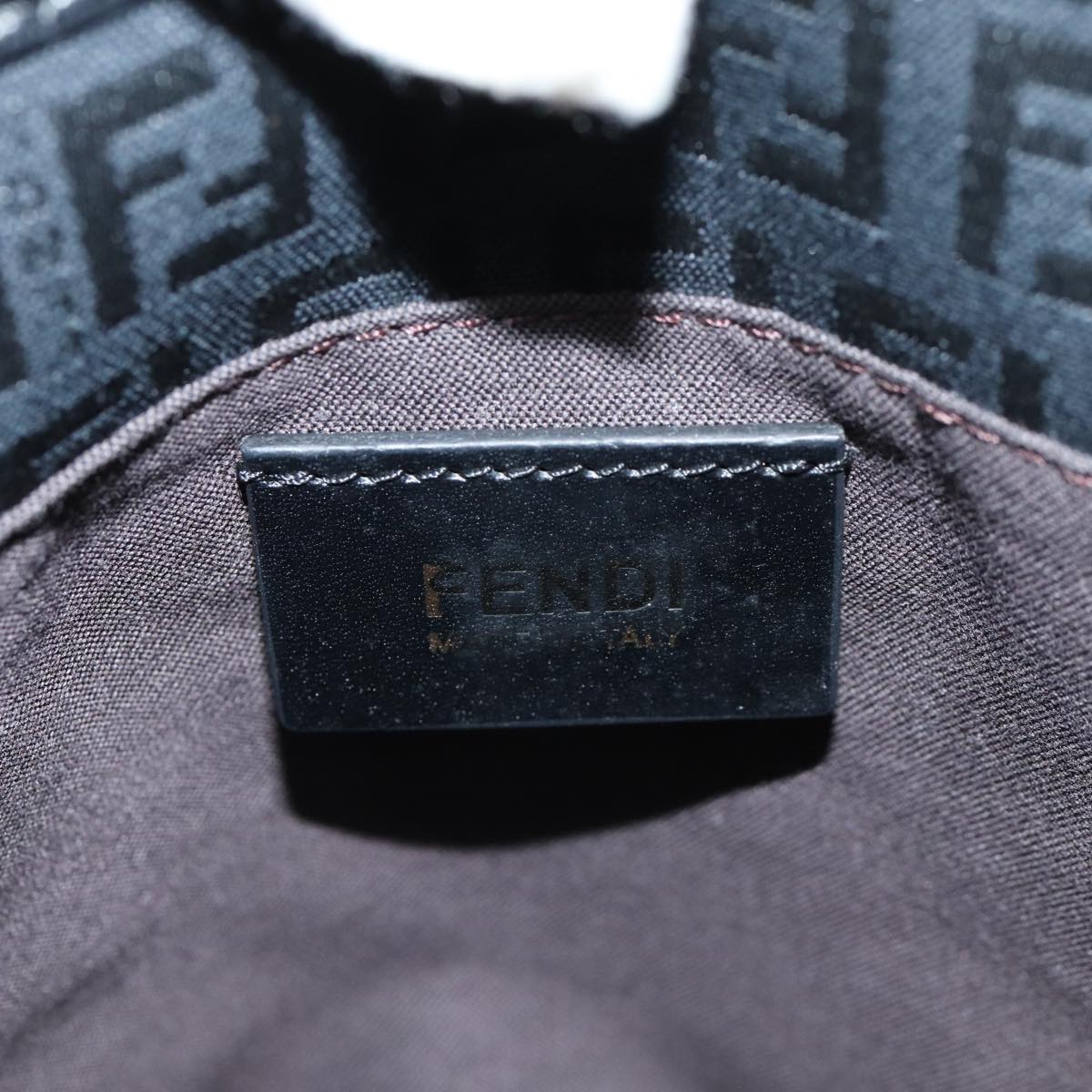 FENDI Zucchino Canvas Hand Bag Black74841