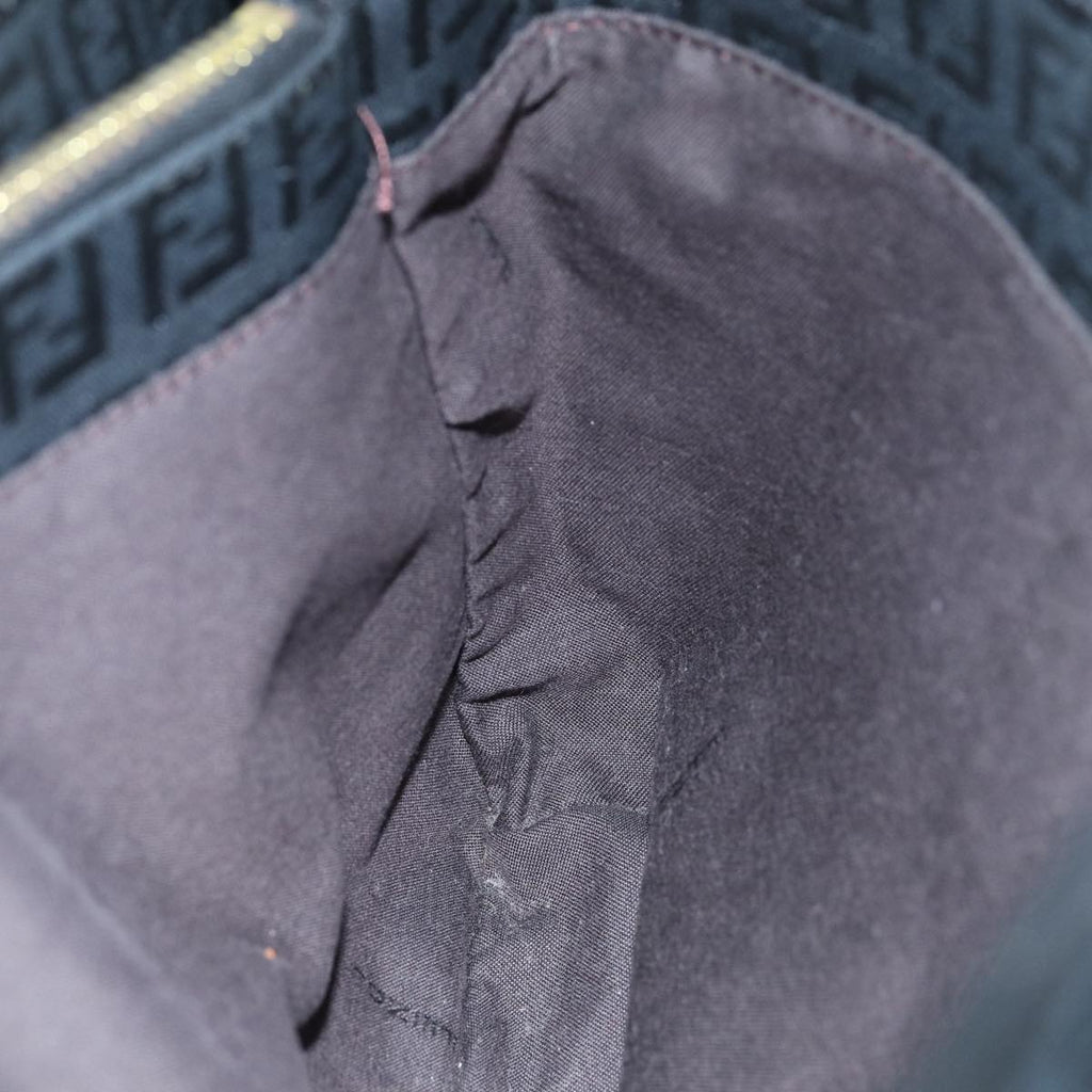 FENDI Zucchino Canvas Hand Bag Black74841