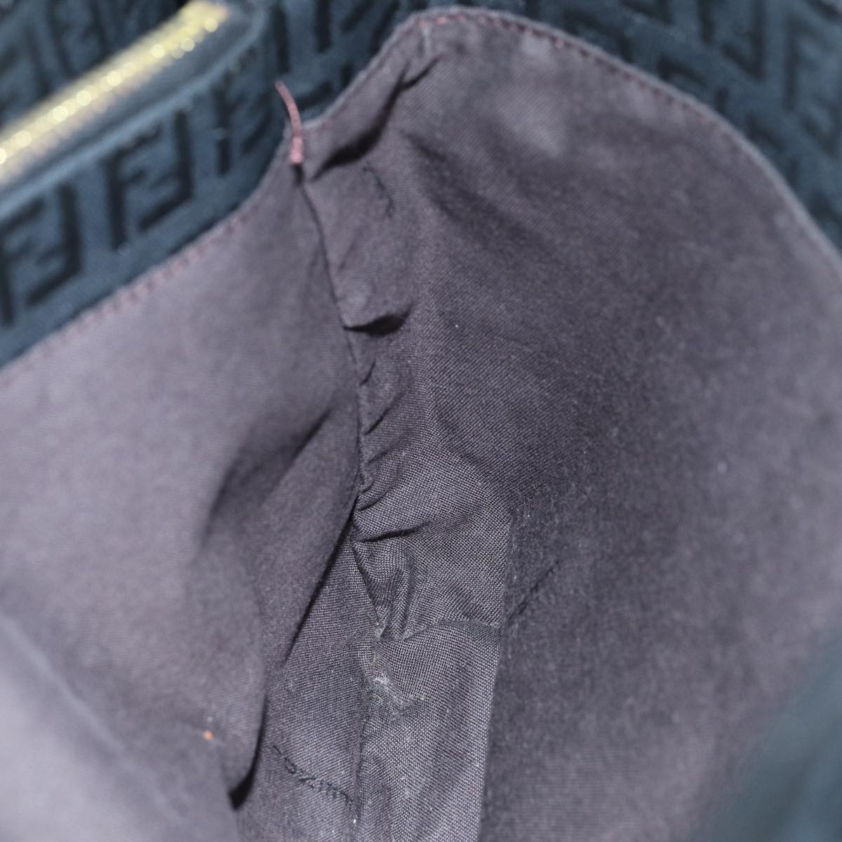 FENDI Zucchino Canvas Hand Bag Black74841