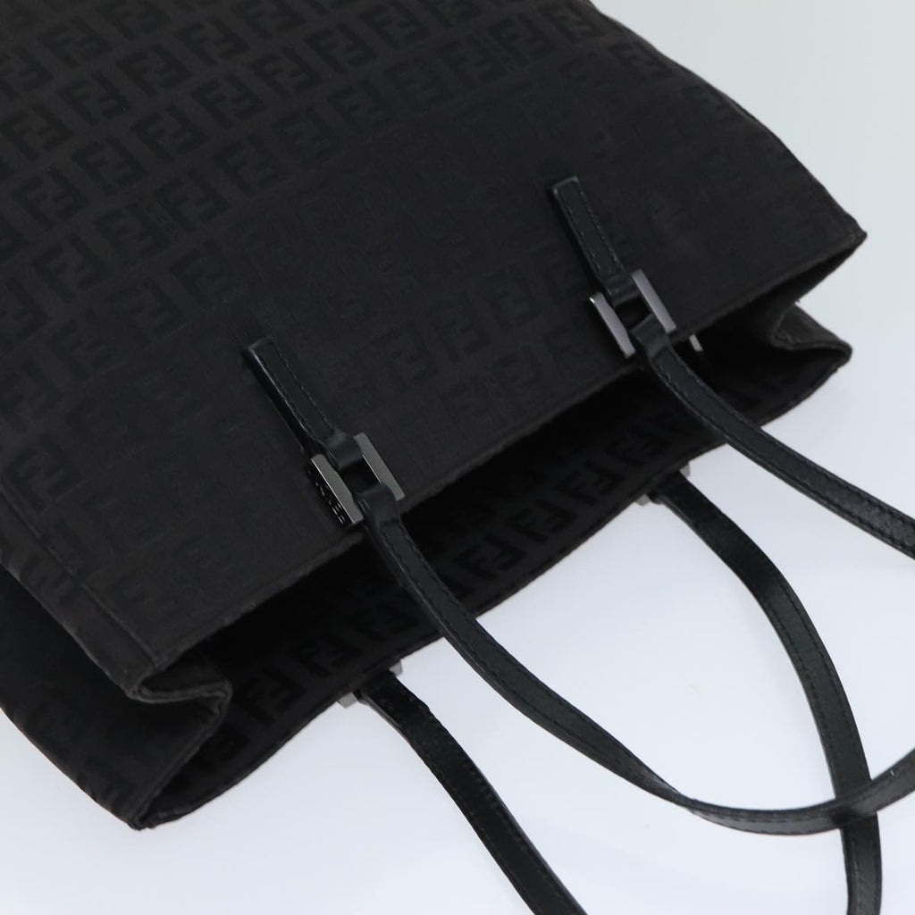 FENDI Zucchino Canvas Hand Bag Black74849