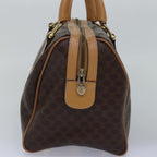 CELINE Macadam Canvas Hand Bag PVC Leather Brown Auth 74884