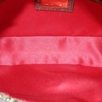 FENDI Mamma Baguette Shoulder Bag Canvas Gold Tone 4088361374891A