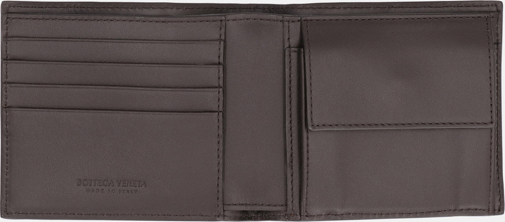 BOTTEGA VENETA Leather Intrecciato Mini Bi-Fold Wallet