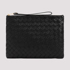 BOTTEGA VENETA Leather Flat Pouch Handbag - 30cm x 22cm