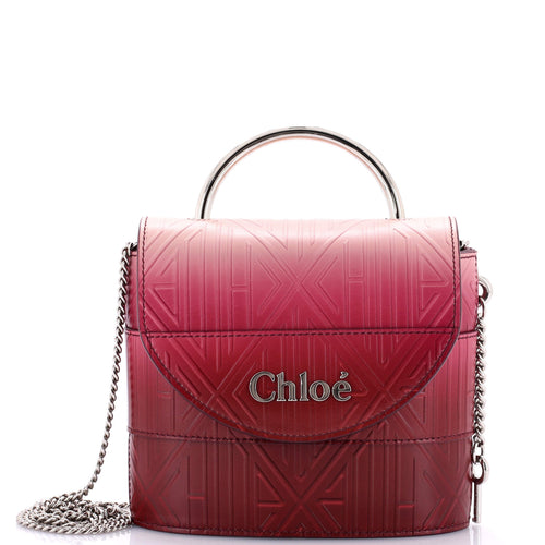 Chloe Aby Lock Bag Embossed Leather Small