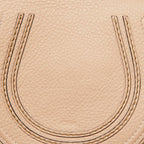 Chloe Beige Leather Small Marcie Shoulder Bag