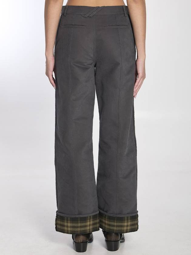 Burberry Trousers In Cotton And Nylon