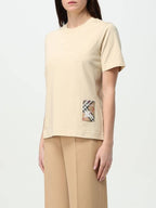Burberry Check Label Short Sleeve T-Shirt Nutmeg