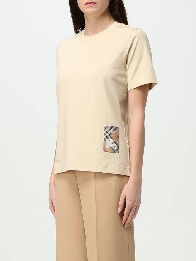 Burberry Check Label Short Sleeve T-Shirt Nutmeg