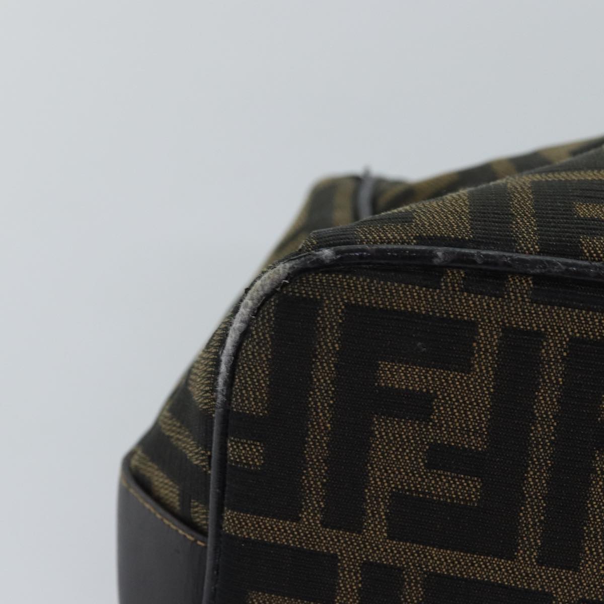 FENDI Zucca Canvas Vanity Cosmetic Pouch Brown Black75223