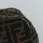 FENDI Zucca Canvas Vanity Cosmetic Pouch Brown Black75223