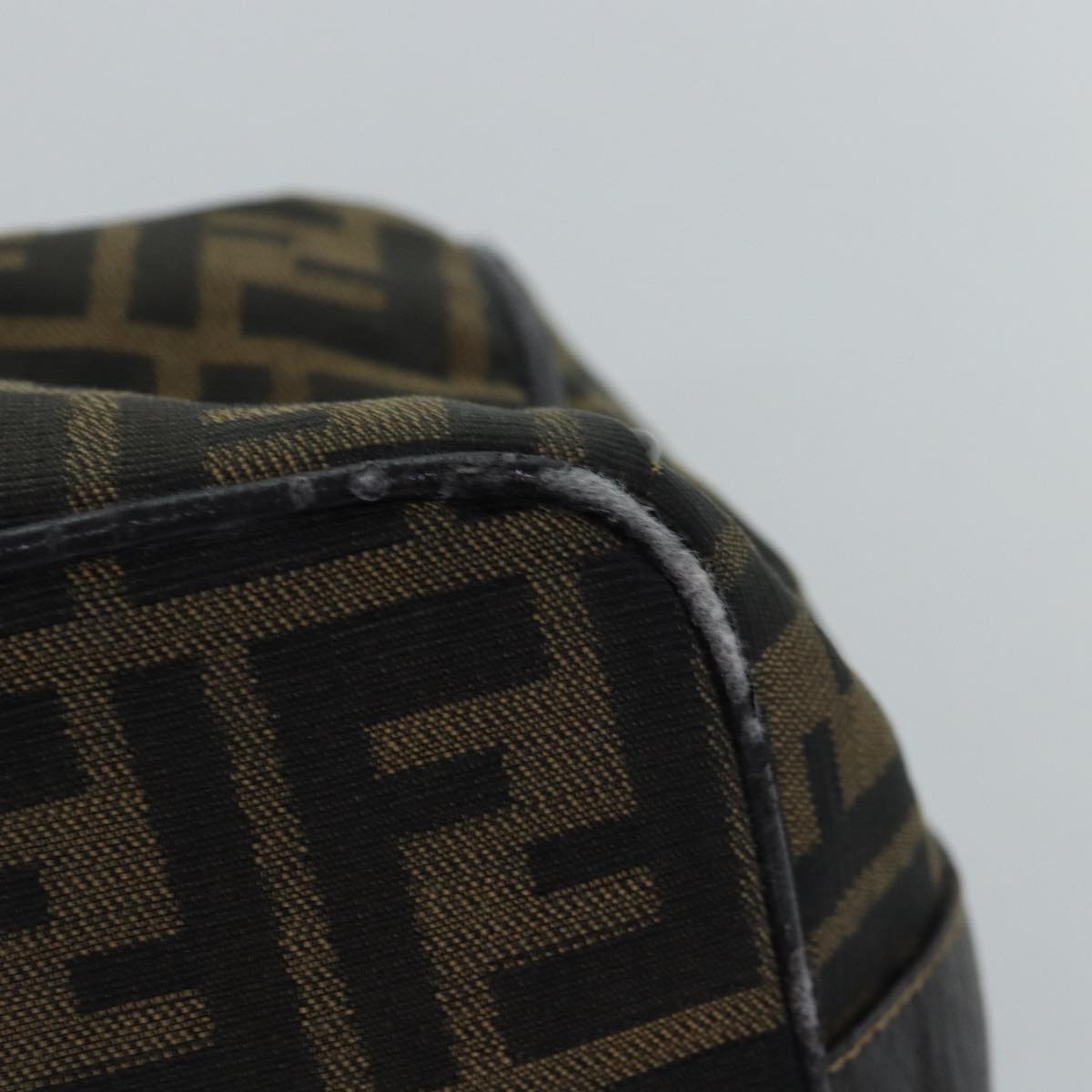 FENDI Zucca Canvas Vanity Cosmetic Pouch Brown Black75223