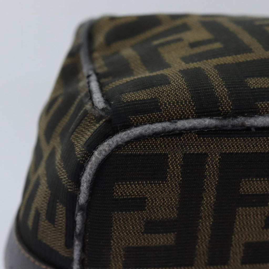 FENDI Zucca Canvas Vanity Cosmetic Pouch Brown Black75223