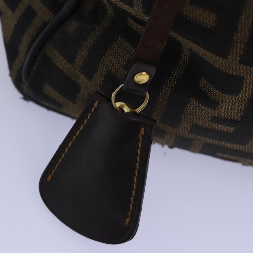 FENDI Zucca Canvas Vanity Cosmetic Pouch Brown Black75223