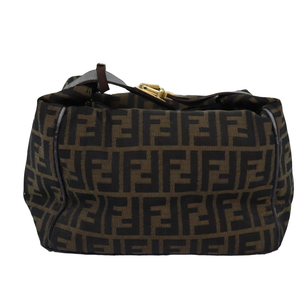 FENDI Zucca Canvas Vanity Cosmetic Pouch Brown Black75223