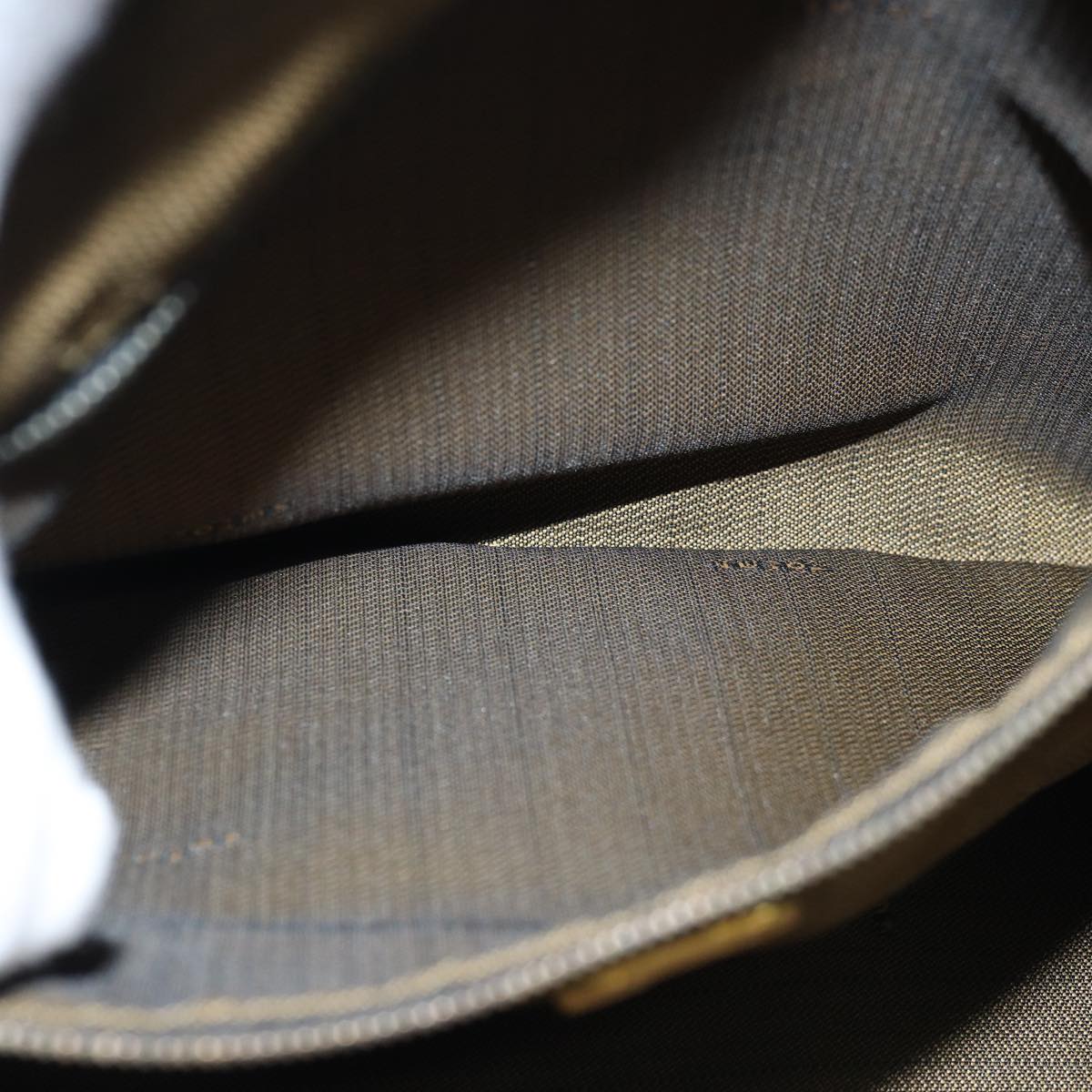 FENDI Zucca Canvas Vanity Cosmetic Pouch Brown Black75223