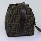 FENDI Zucca Canvas Vanity Cosmetic Pouch Brown Black75223