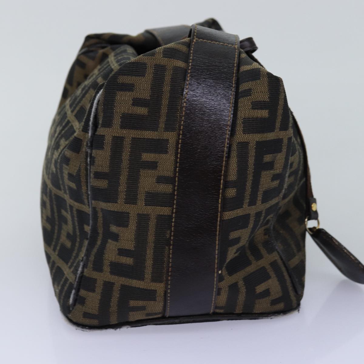 FENDI Zucca Canvas Vanity Cosmetic Pouch Brown Black75223