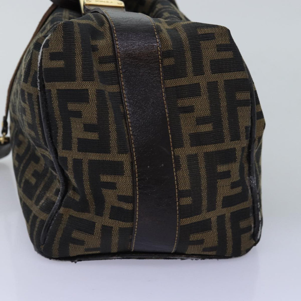 FENDI Zucca Canvas Vanity Cosmetic Pouch Brown Black75223