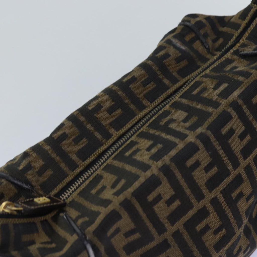 FENDI Zucca Canvas Vanity Cosmetic Pouch Brown Black75223
