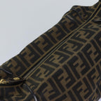 FENDI Zucca Canvas Vanity Cosmetic Pouch Brown Black75223