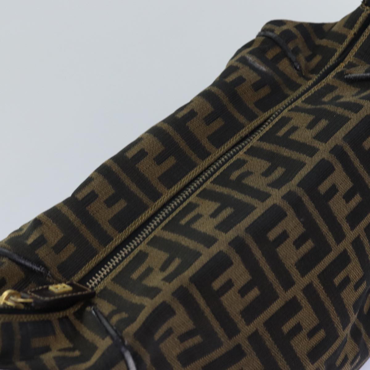 FENDI Zucca Canvas Vanity Cosmetic Pouch Brown Black75223