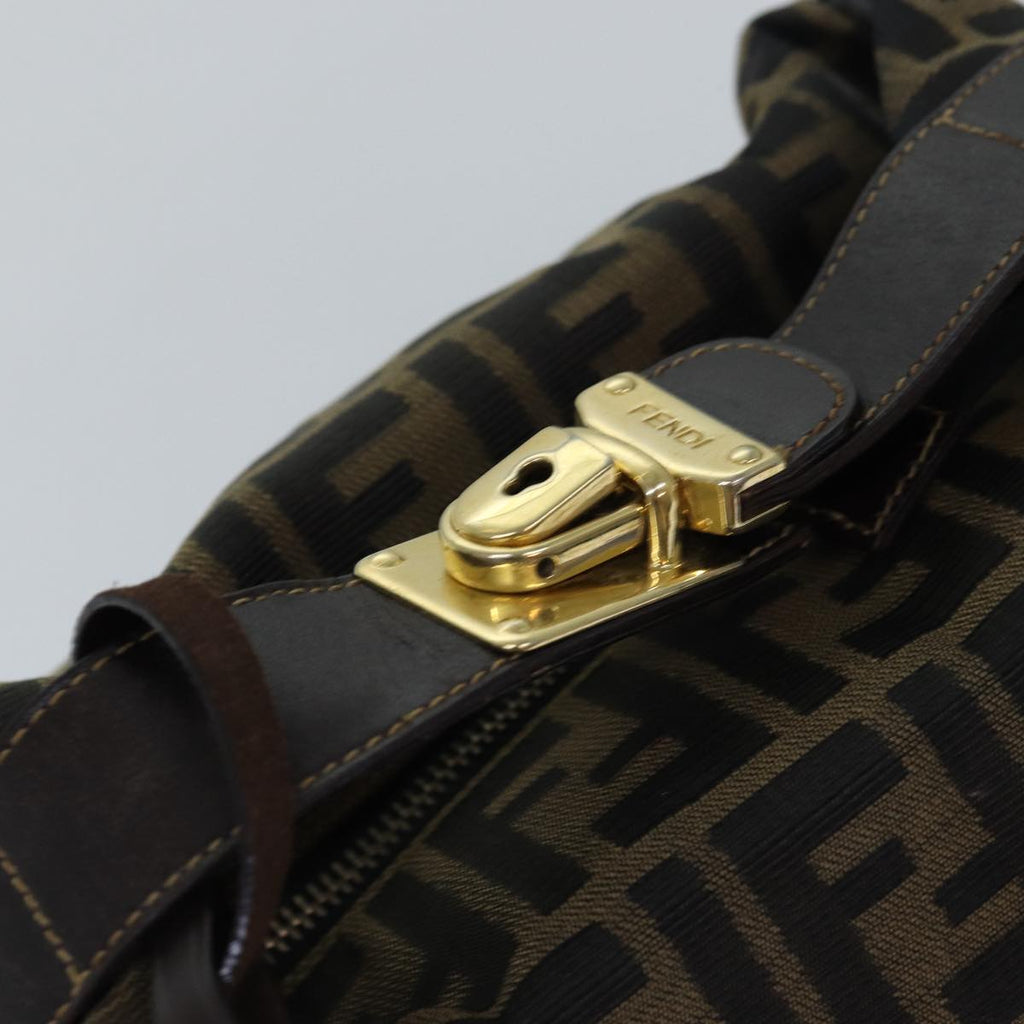 FENDI Zucca Canvas Vanity Cosmetic Pouch Brown Black75223