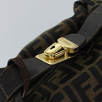 FENDI Zucca Canvas Vanity Cosmetic Pouch Brown Black75223